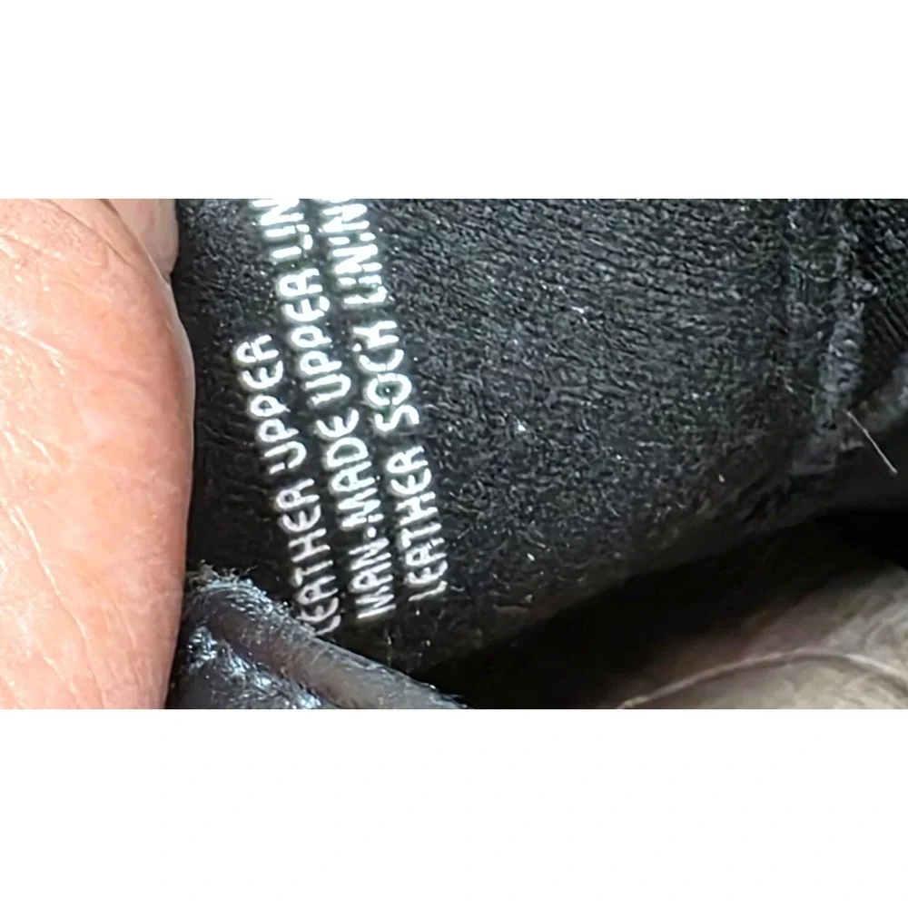 Earth Dorado Leather & Mesh Black Slip-On Shoes‎ Grunge Goth Work Size 8B